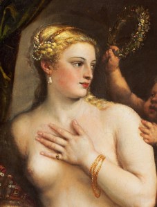 Titian, Venus with a Mirror, detail, 1555,